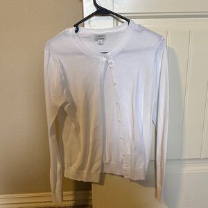 J. Crew Classic White Cardigan
